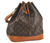 Authentic Louis Vuitton Monogram Noe Shoulder Drawstring Bag M42224 LV 4294J