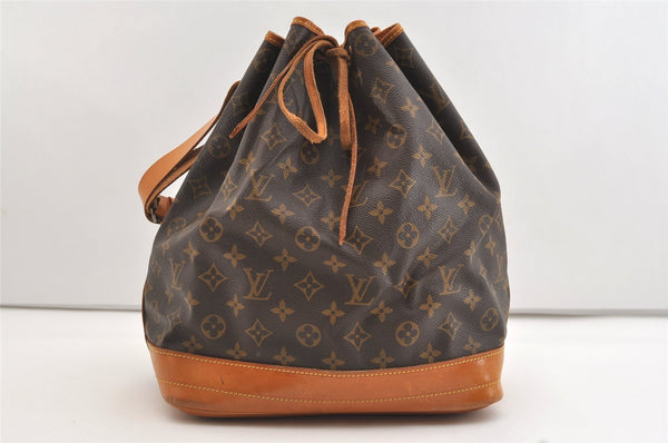 Authentic Louis Vuitton Monogram Noe Shoulder Drawstring Bag M42224 LV 4294J