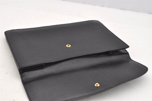 Authentic Louis Vuitton Epi Montaigne 27 Clutch Hand Bag Black M52652 LV 4295I