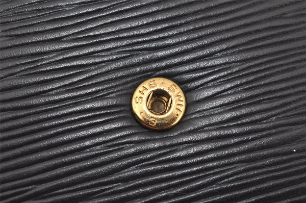 Authentic Louis Vuitton Epi Montaigne 27 Clutch Hand Bag Black M52652 LV 4295I