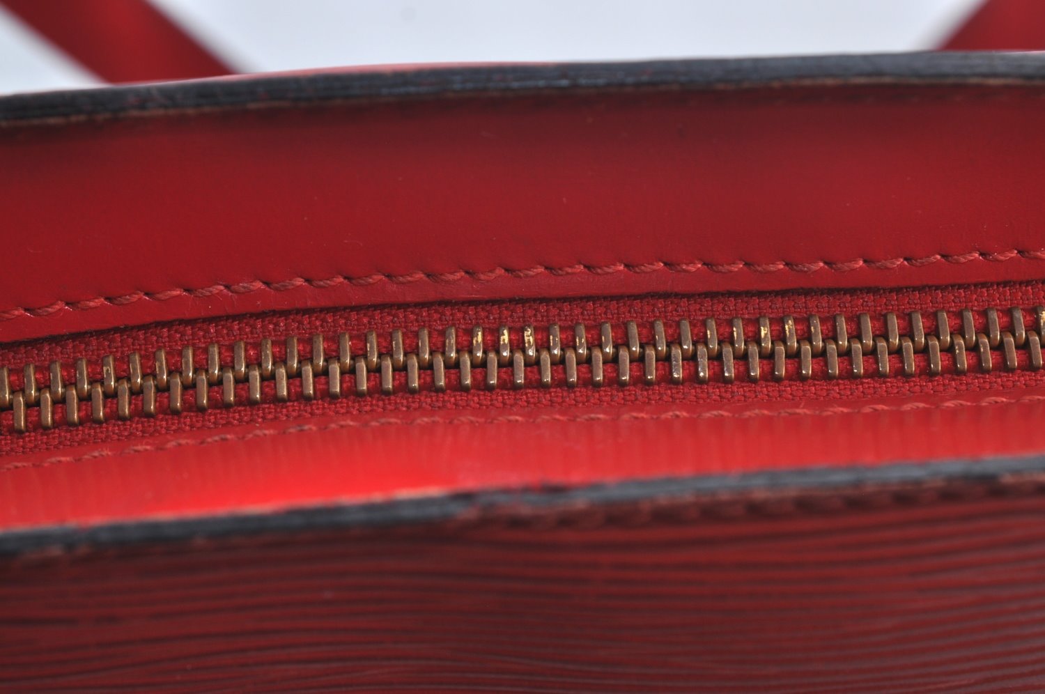 Auth Louis Vuitton Epi Saint Jacques Shopping Shoulder Bag Red M52267 LV 4296J