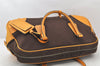 Authentic PRADA Canvas Leather Shoulder Hand Bag Brown Yellow 4296K