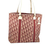 Authentic Christian Dior Trotter No.1 Shoulder Tote Bag PVC Enamel Red 4297K