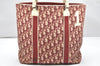 Authentic Christian Dior Trotter No.1 Shoulder Tote Bag PVC Enamel Red 4297K