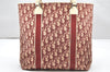Authentic Christian Dior Trotter No.1 Shoulder Tote Bag PVC Enamel Red 4297K