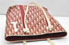 Authentic Christian Dior Trotter No.1 Shoulder Tote Bag PVC Enamel Red 4297K