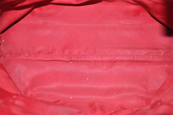 Authentic Christian Dior Trotter No.1 Shoulder Tote Bag PVC Enamel Red 4297K
