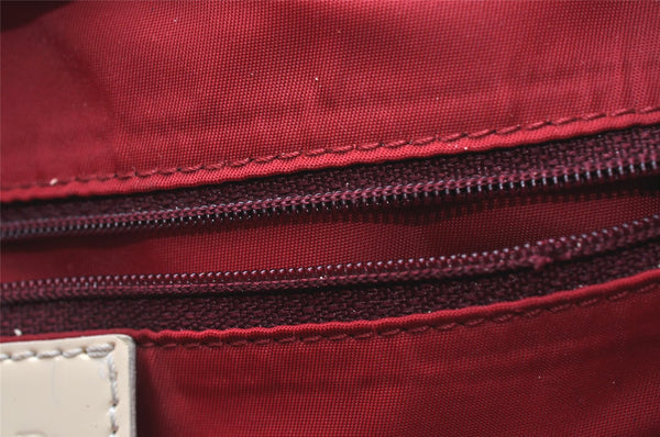 Authentic Christian Dior Trotter No.1 Shoulder Tote Bag PVC Enamel Red 4297K