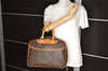 Authentic Louis Vuitton Monogram Deauville Hand Bag M47270 LV 4298I