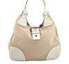 Authentic PRADA Vintage Canvas Leather Shoulder Tote Bag Beige 4298J