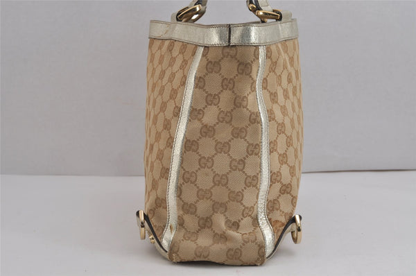 Authentic GUCCI Abbey Shoulder Hand Bag GG Canvas Leather 170004 Brown 4299J