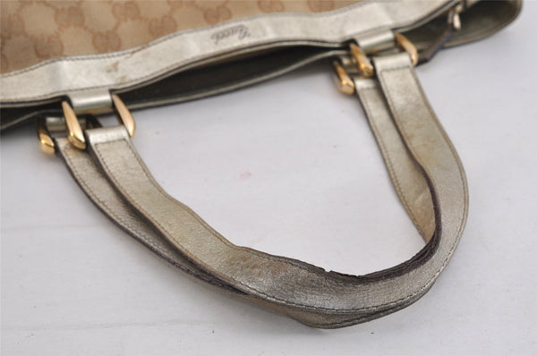 Authentic GUCCI Abbey Shoulder Hand Bag GG Canvas Leather 170004 Brown 4299J