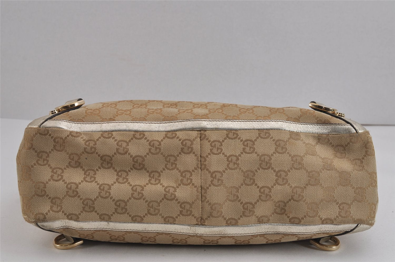 Authentic GUCCI Abbey Shoulder Hand Bag GG Canvas Leather 170004 Brown 4299J