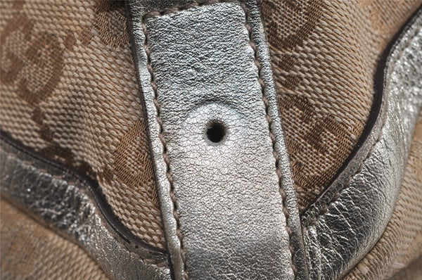 Authentic GUCCI Abbey Shoulder Hand Bag GG Canvas Leather 170004 Brown 4299J