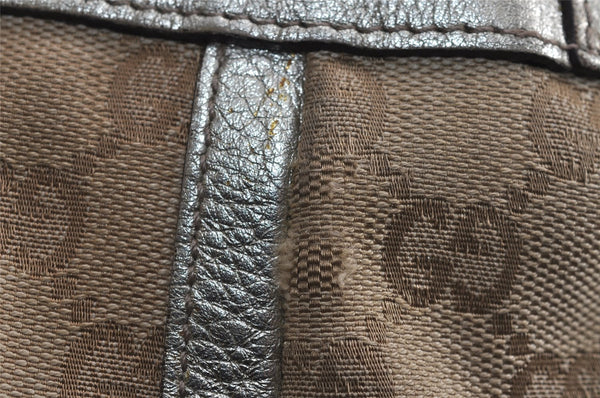 Authentic GUCCI Abbey Shoulder Hand Bag GG Canvas Leather 170004 Brown 4299J