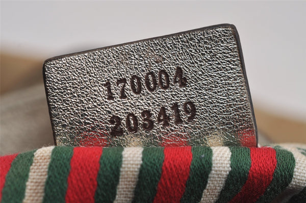 Authentic GUCCI Abbey Shoulder Hand Bag GG Canvas Leather 170004 Brown 4299J