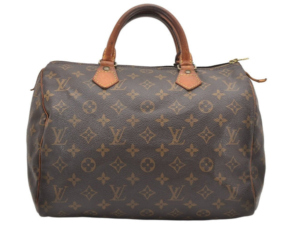 Authentic Louis Vuitton Monogram Speedy 30 Hand Boston Bag M41526 LV 4299K