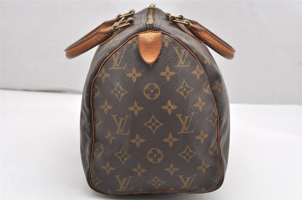 Authentic Louis Vuitton Monogram Speedy 30 Hand Boston Bag M41526 LV 4299K