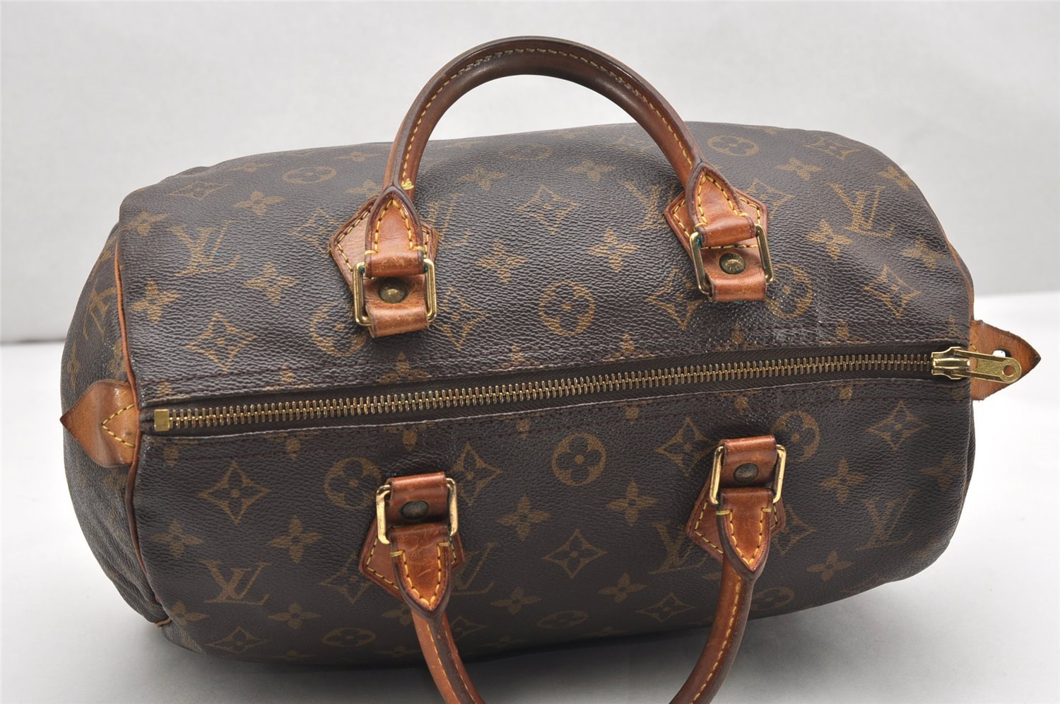 Authentic Louis Vuitton Monogram Speedy 30 Hand Boston Bag M41526 LV 4299K