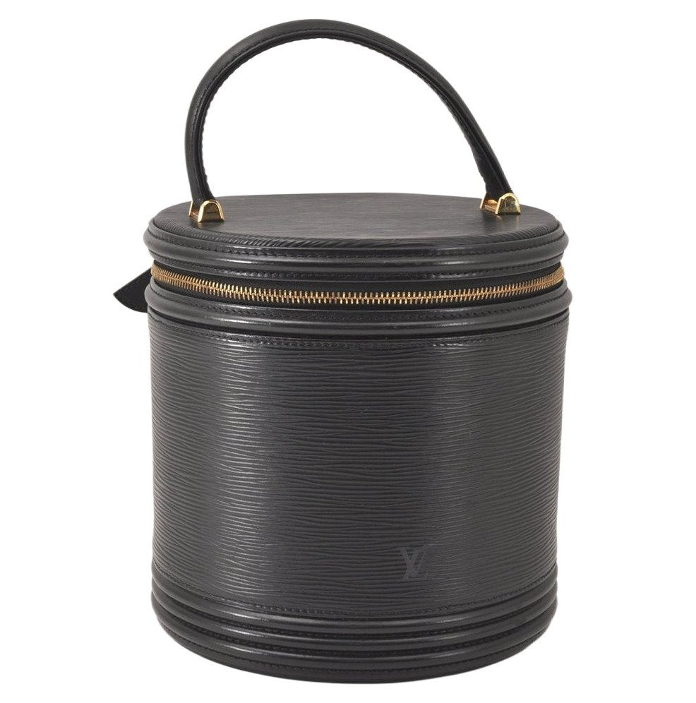 Authentic Louis Vuitton Epi Cannes Cosmetic Hand Bag Purse Black M48032 LV 4301K