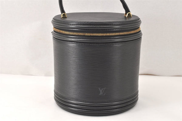 Authentic Louis Vuitton Epi Cannes Cosmetic Hand Bag Purse Black M48032 LV 4301K