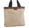 Authentic GUCCI Vintage Sherry Line Hand Tote Bag Leather 281899 White 4302J