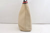 Authentic GUCCI Vintage Sherry Line Hand Tote Bag Leather 281899 White 4302J