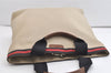 Authentic GUCCI Vintage Sherry Line Hand Tote Bag Leather 281899 White 4302J