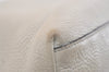 Authentic GUCCI Vintage Sherry Line Hand Tote Bag Leather 281899 White 4302J