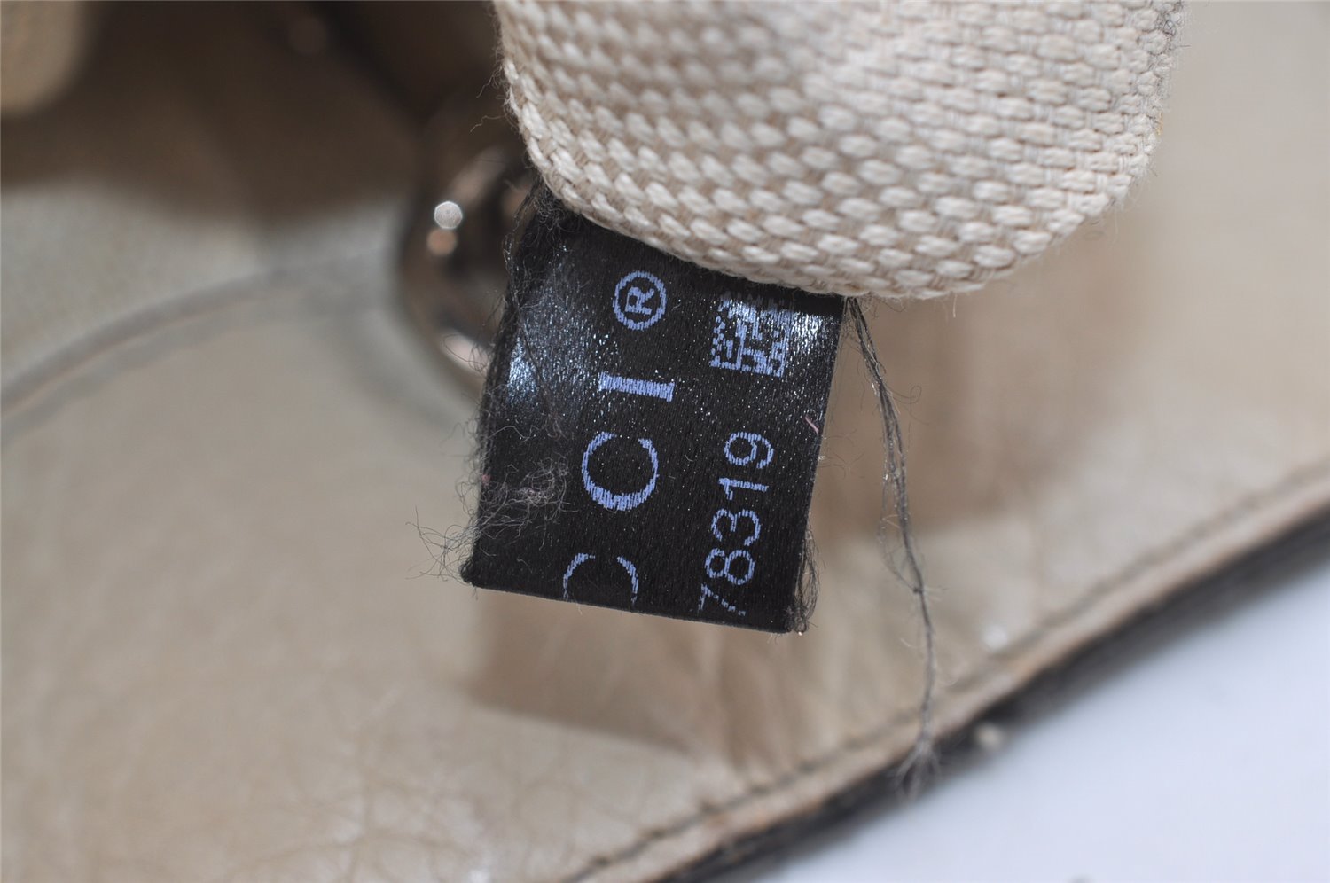 Authentic GUCCI Vintage Sherry Line Hand Tote Bag Leather 281899 White 4302J