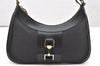 Authentic GUCCI Shoulder Hand Bag Purse GG Canvas Leather 0014128 Black 4303K