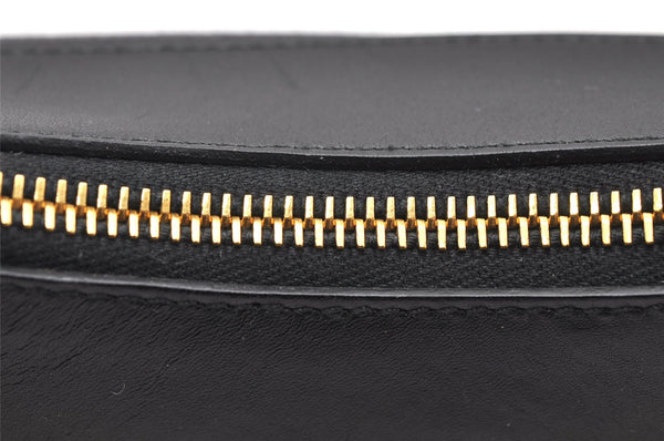 Authentic GUCCI Shoulder Hand Bag Purse GG Canvas Leather 0014128 Black 4303K