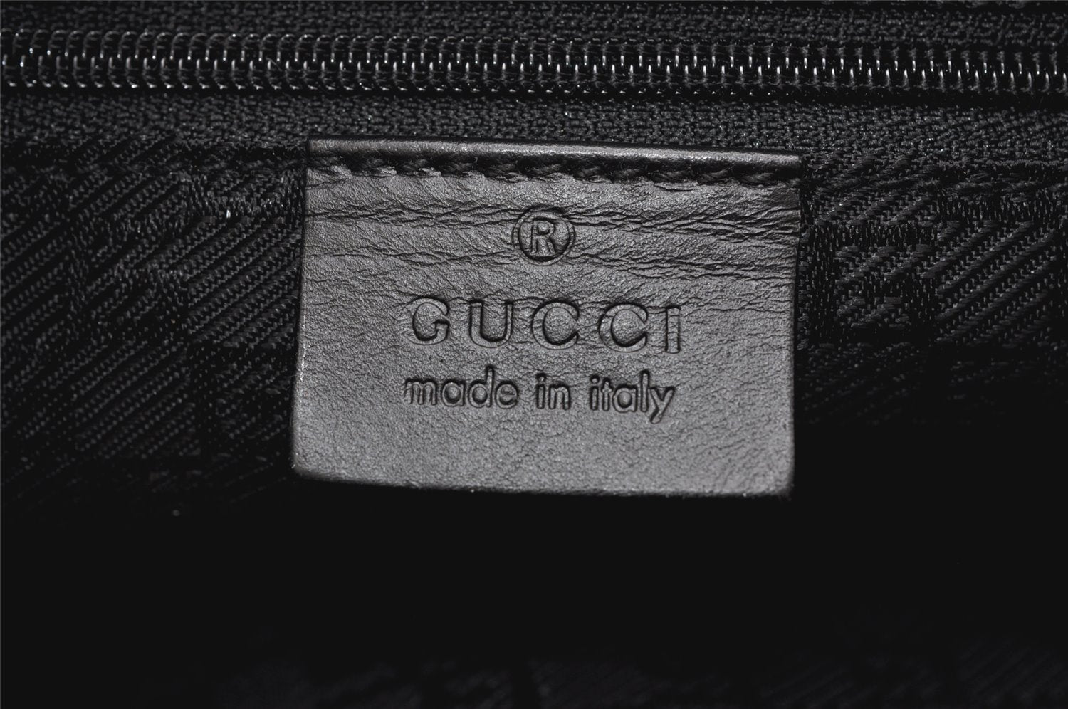 Authentic GUCCI Shoulder Hand Bag Purse GG Canvas Leather 0014128 Black 4303K