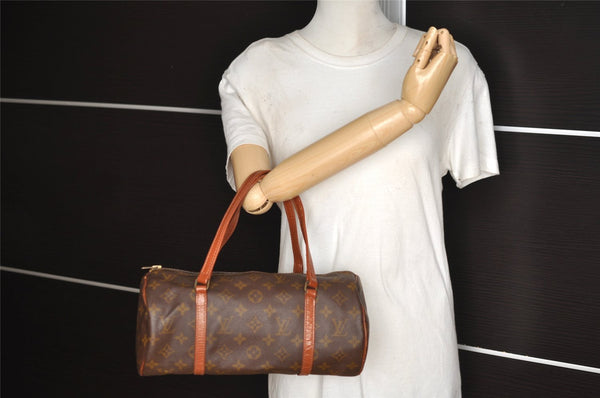 Authentic Louis Vuitton Monogram Papillon 30 Hand Bag Old Model LV 4307I