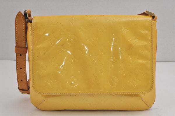 Auth Louis Vuitton Vernis Thompson Street Shoulder Bag Yellow M91071 LV 4308J