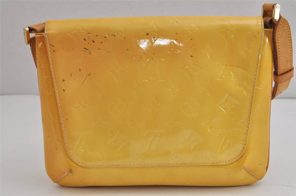 Auth Louis Vuitton Vernis Thompson Street Shoulder Bag Yellow M91071 LV 4308J