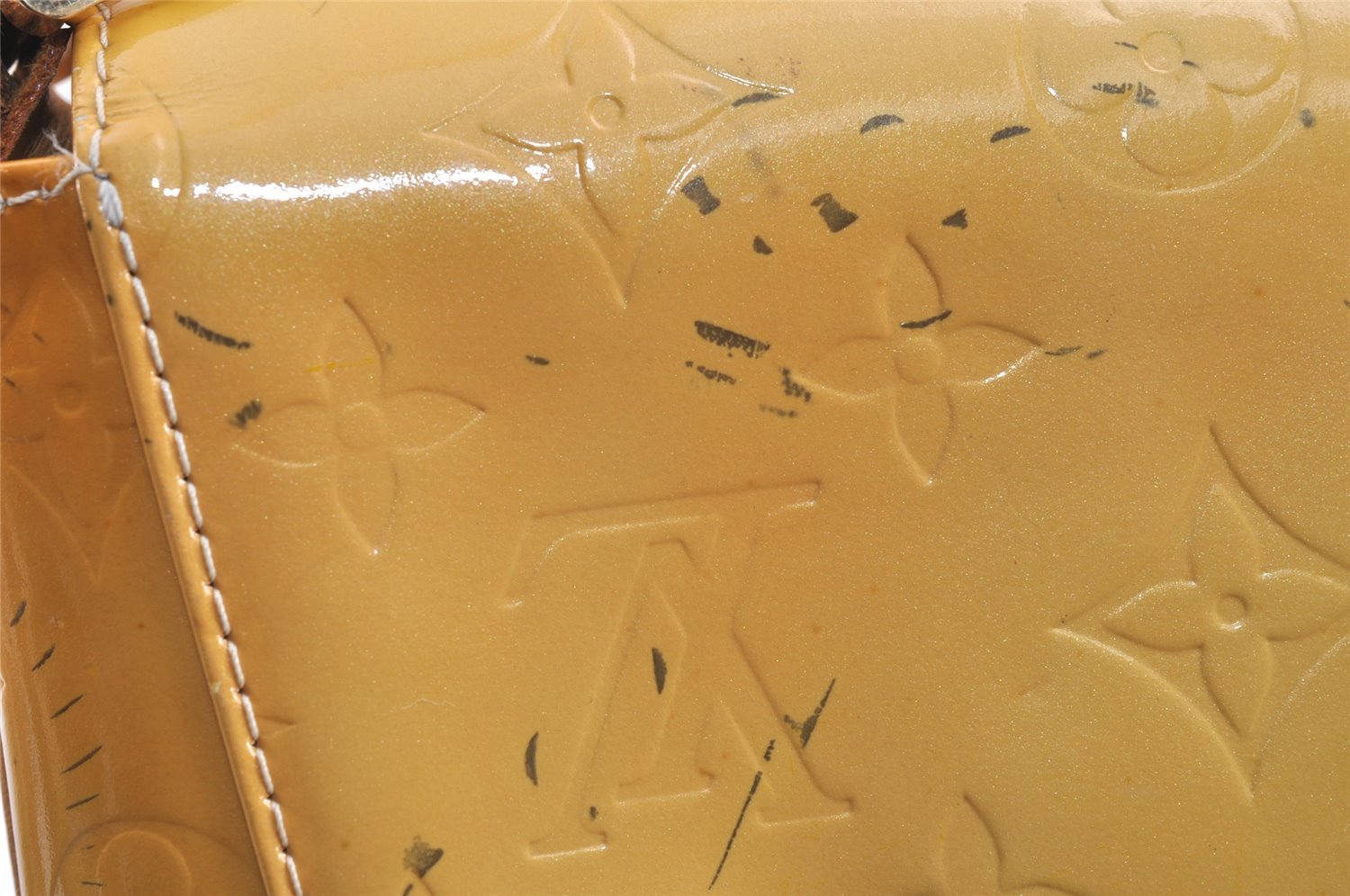 Auth Louis Vuitton Vernis Thompson Street Shoulder Bag Yellow M91071 LV 4308J