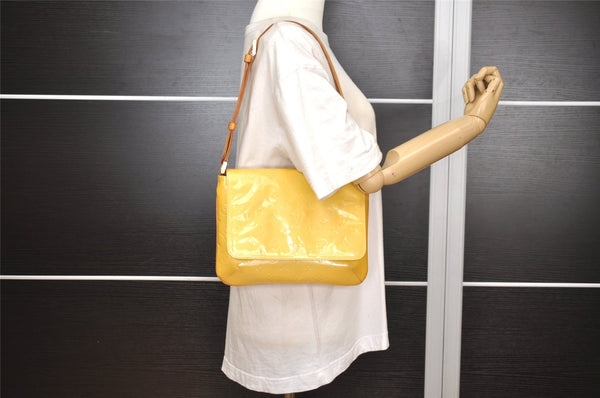 Auth Louis Vuitton Vernis Thompson Street Shoulder Bag Yellow M91071 LV 4308J