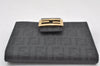 Authentic FENDI Vintage Zucchino Bifold Wallet Purse PVC Black 4308K