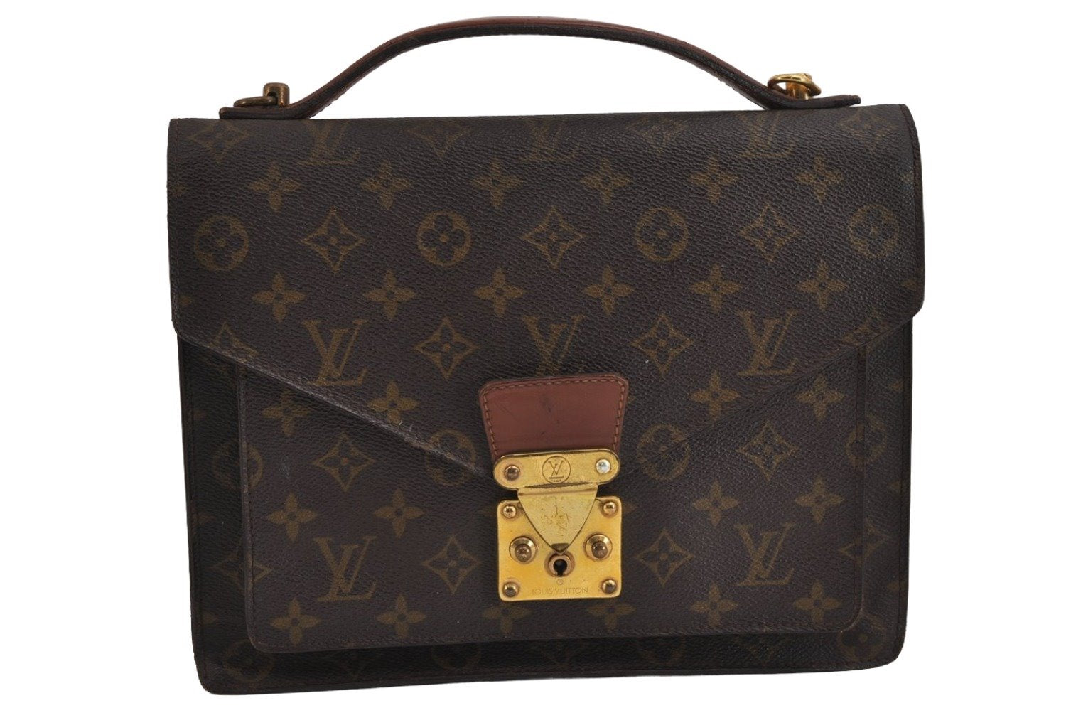 Authentic Louis Vuitton Monogram Monceau 2Way Shoulder Hand Bag M51185 LV 4310J
