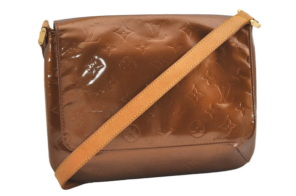 Auth Louis Vuitton Vernis Thompson Street Shoulder Bag Brown M91124 LV 4311J