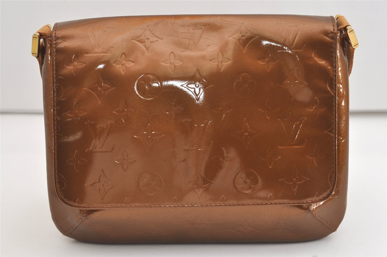 Auth Louis Vuitton Vernis Thompson Street Shoulder Bag Brown M91124 LV 4311J