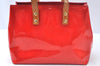 Authentic Louis Vuitton Vernis Reade PM Hand Bag Red M91088 LV 4312J