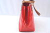 Authentic Louis Vuitton Vernis Reade PM Hand Bag Red M91088 LV 4312J