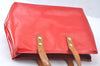 Authentic Louis Vuitton Vernis Reade PM Hand Bag Red M91088 LV 4312J