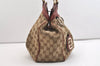 Authentic GUCCI Sukey Shoulder Tote Bag GG Canvas Leather 211944 Brown 4313J