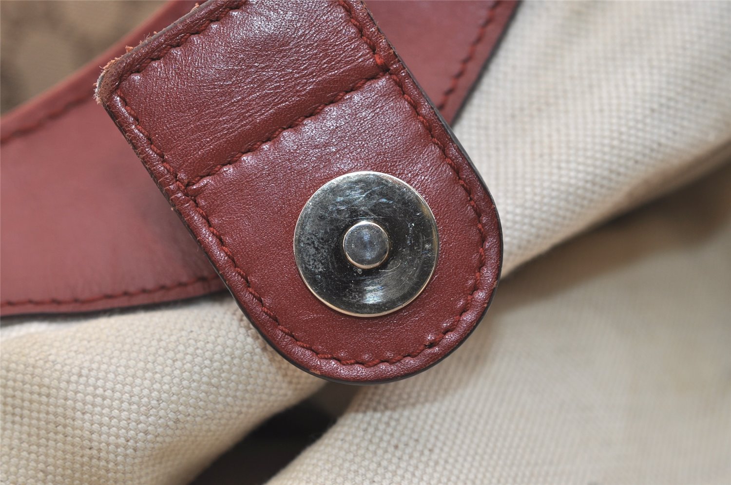 Authentic GUCCI Sukey Shoulder Tote Bag GG Canvas Leather 211944 Brown 4313J