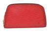 Authentic Louis Vuitton Epi Dauphine Cosmetic Pouch Red M48447 LV Junk 4313K