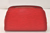 Authentic Louis Vuitton Epi Dauphine Cosmetic Pouch Red M48447 LV Junk 4313K