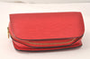 Authentic Louis Vuitton Epi Dauphine Cosmetic Pouch Red M48447 LV Junk 4313K